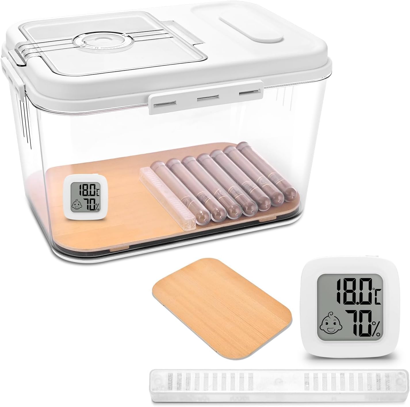 CIGARLOONG Humidor 120 Zigarren aus Zedernholz mit Hygrometer