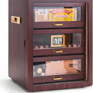 Zigarren-Humidor Zedernholz, 110 Stk., digitales Hygrometer
