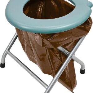 24ocean Mobile Klapptoilette Set Grau mit Silberrahmen