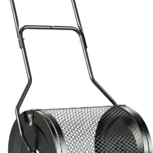 Outsunny Kompoststreuer 75 L mit Metallgitter, schwarz