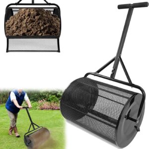 XMTECH Kompoststreuer 80L mit T-Griff & Metall-Netzkorb