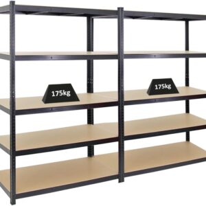 PROREGAL Taurus Schwerlastregal 180x120cm schwarz - 175kg/Fach