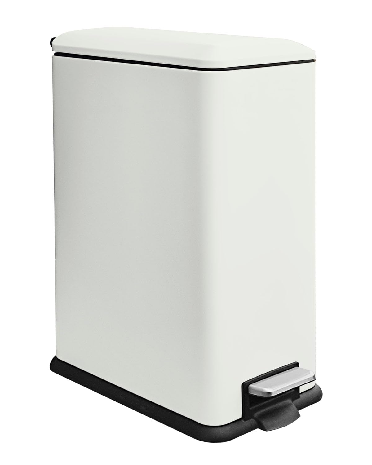 Tretmülleimer Küche 45L, Weiß – Edelstahl mit SoftClose Deckel