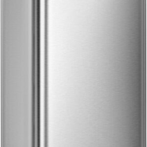 SONGMICS Mülleimer 30L, Treteimer Edelstahl, SoftClose, luftdicht, silbern