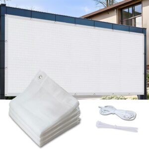 Balkon Sichtschutz 400x950cm weiß – ZHIYIN HDPE-Windschutz