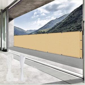 Frangivisto Balkonsichtschutz 140x750 cm UV-beständig Sandgelb