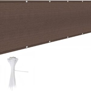 Balkon-Sichtschutz 60x330 cm, braun, UV-beständig