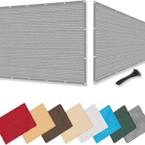 Sichtschutzzaun 6,6 x 9,1 m grauer UV-Schutz 95%
