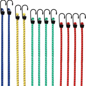 Deuba Spanngummi 12er-Set mit Metallhaken (4 Längen)