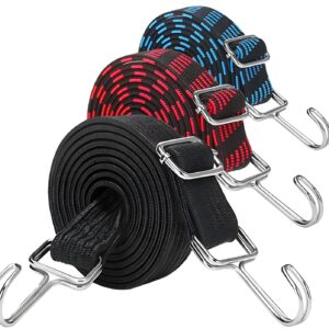 Spanngummi mit Haken 3er-Set, 1m verstellbar, Tuluto