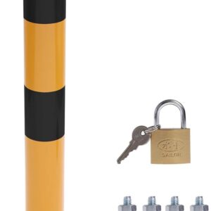 TOPWAY Parkplatzsperre 60 cm, abschließbar, klappbar, gelb/schwarz