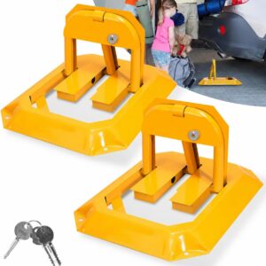 Ikodm 2x Parkpfosten klappbar mit 6 Schlüsseln