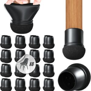 Filzgleiter für Stühle, 32 Stk. Ø 14-19 mm, schwarz
