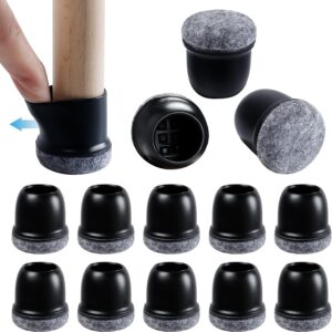 Schwarz Silikon Stuhlbeinkappen 24 Stk. für Stühle 20-28mm