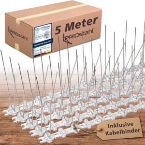 Edelstahl Taubenabwehr 5m 2-reihig – UV-beständig & rostfrei
