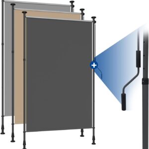 HOMEDEMO Senkrechtmarkise Außen anthrazit, 150x220-310 cm ohne Bohren