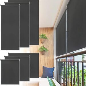 LARS360 Außenrollo 100x240cm Dunkelgrau – UV-Schutz & Sichtschutz