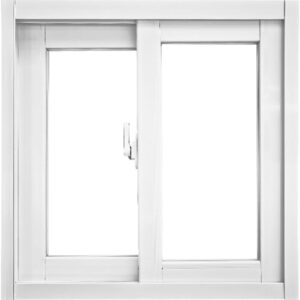 Weißes Aluminium-Schiebefenster 24x14 cm für Gartenhaus & Keller