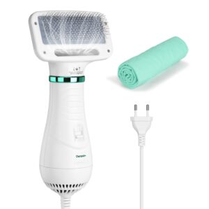 Ownpets Hundefön mit Fellkamm, 2-in-1 Haartrockner