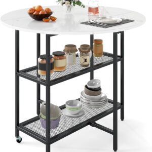 FANTASK Klapptisch Marmor-Optik, 100 cm, für 2-4 Pers.
