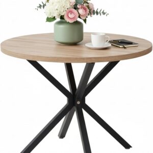 GrandCA HOME Esstisch rund 100 cm hell, für 4-6 Personen
