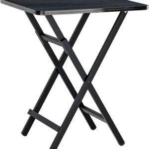 Klapptisch 60 cm, faltbar, quadratisch, schwarz, Metallbeine