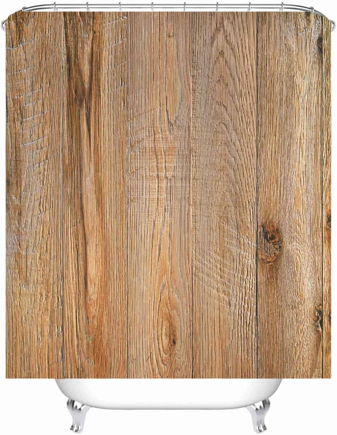 Duschvorhanghalter 150x180 cm Holzoptik New York Braun
