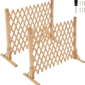 MYOYAY 2x Holz-Rankgitter 70 cm höhenverstellbar (24-160 cm)