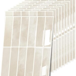 3D Fliesenaufkleber Beige, 10 Stück selbstklebend