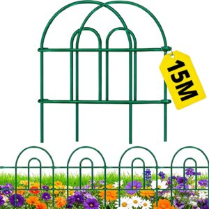 Amagabeli Metall-Gartenzaun 15m mit Tor, schwarz, stabil & witterfest