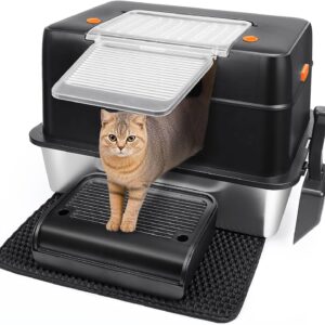 Vivifying Katzenklo Edelstahl XL, geruchsresistent & auslaufsicher
