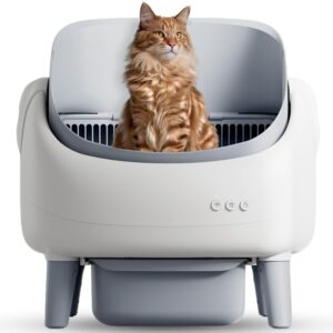 ZeaCotio Selbstreinigende Katzentoilette, APP-Steuerung, für Mehrkatzen