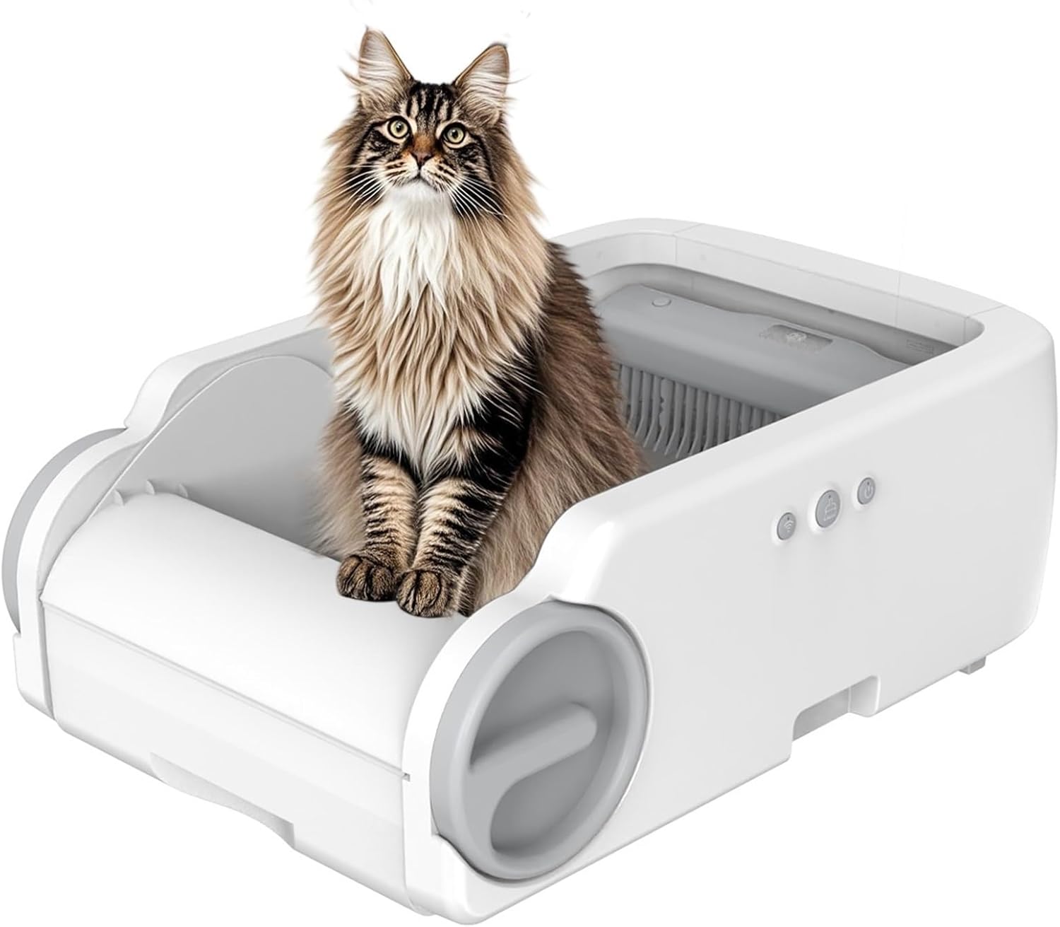 Intelligente 3-teilige Katzentoilette, weiß
