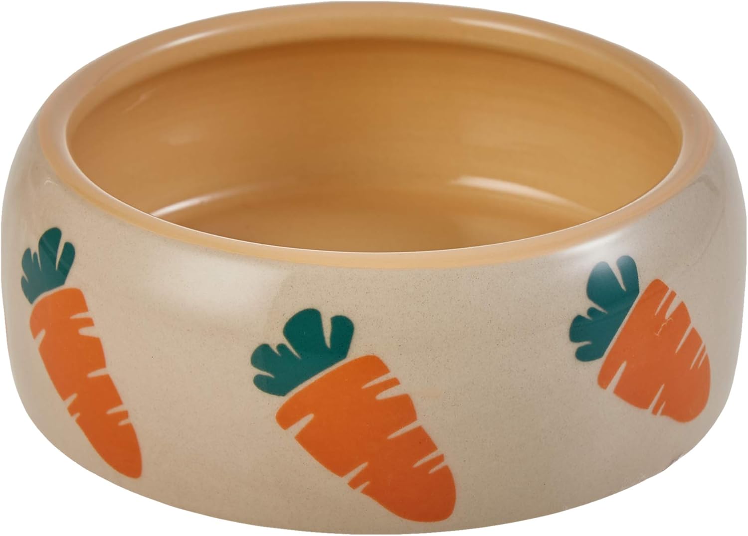 Nobby Keramik-Futtertrog Carrot, beige/orange, 500 ml