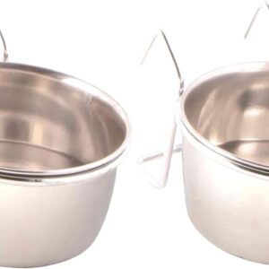 Trixie Edelstahlnapf mit Halter, 150 ml (2er-Pack)