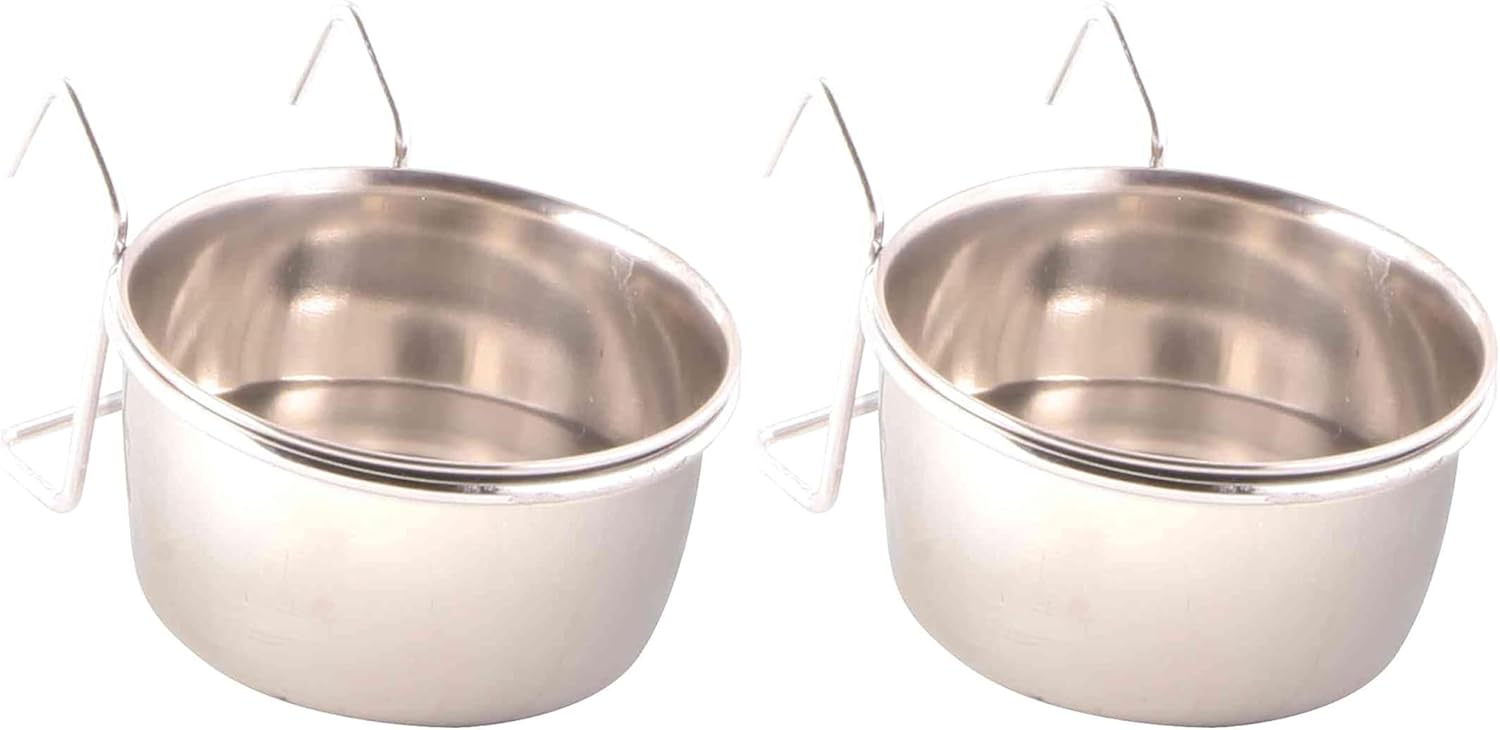 Trixie Edelstahlnapf mit Halter, 150 ml (2er-Pack)
