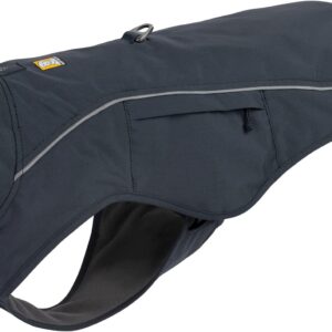 RUFFWEAR Overcoat Fuse 2-in-1 Hundemantel & Geschirr, M, Basaltgrau
