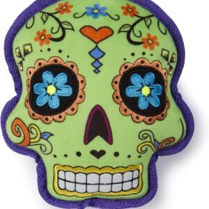 goDog Moonmoon Sugar-Skulls Hundespielzeug L grün
