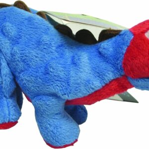 goDog Dinos Spike Quietscher Plüschspielzeug blau S