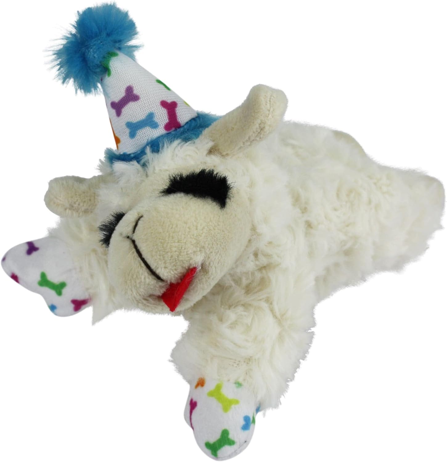 Multipet Blue Happy Birthday Mini Lamb Chop Hundespielzeug
