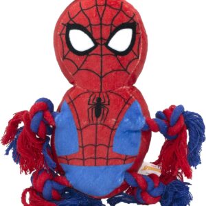 Marvel Spider-Man Seilknoten Buddy für Hunde | rot/blau
