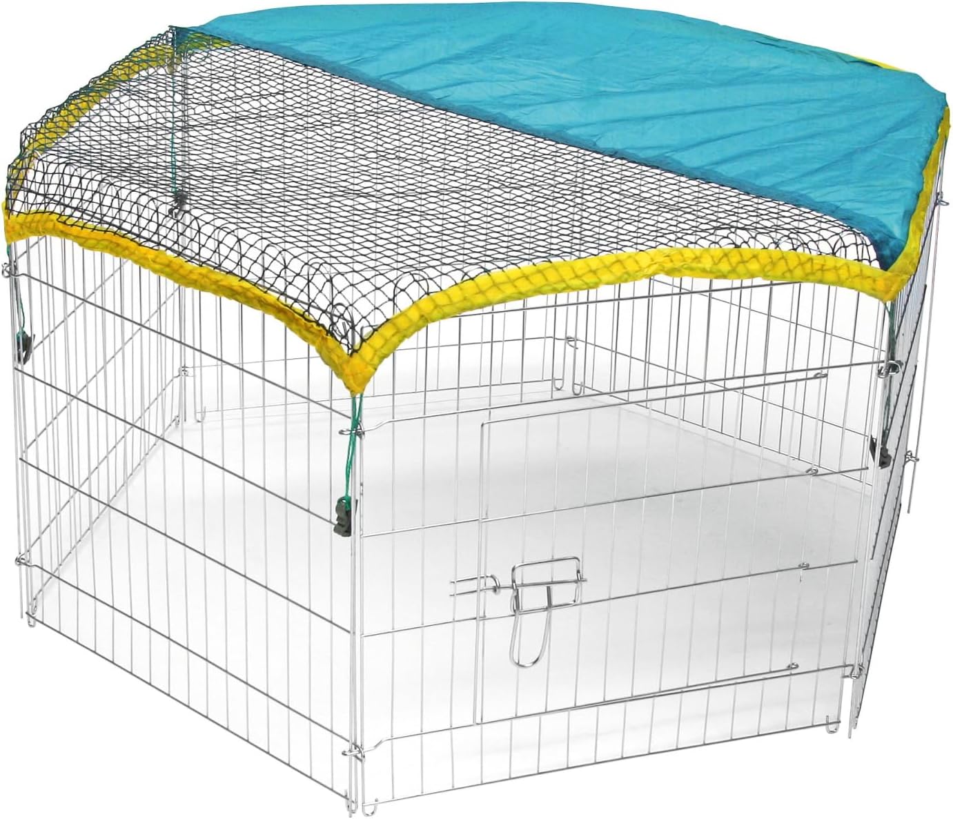 Kerbl Pet Freigehege 6-eckig mit Sonnenschutz