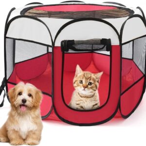 Welpenlaufstall 74x74x43cm – Faltbarer Freigehege für Hunde & Kleintiere