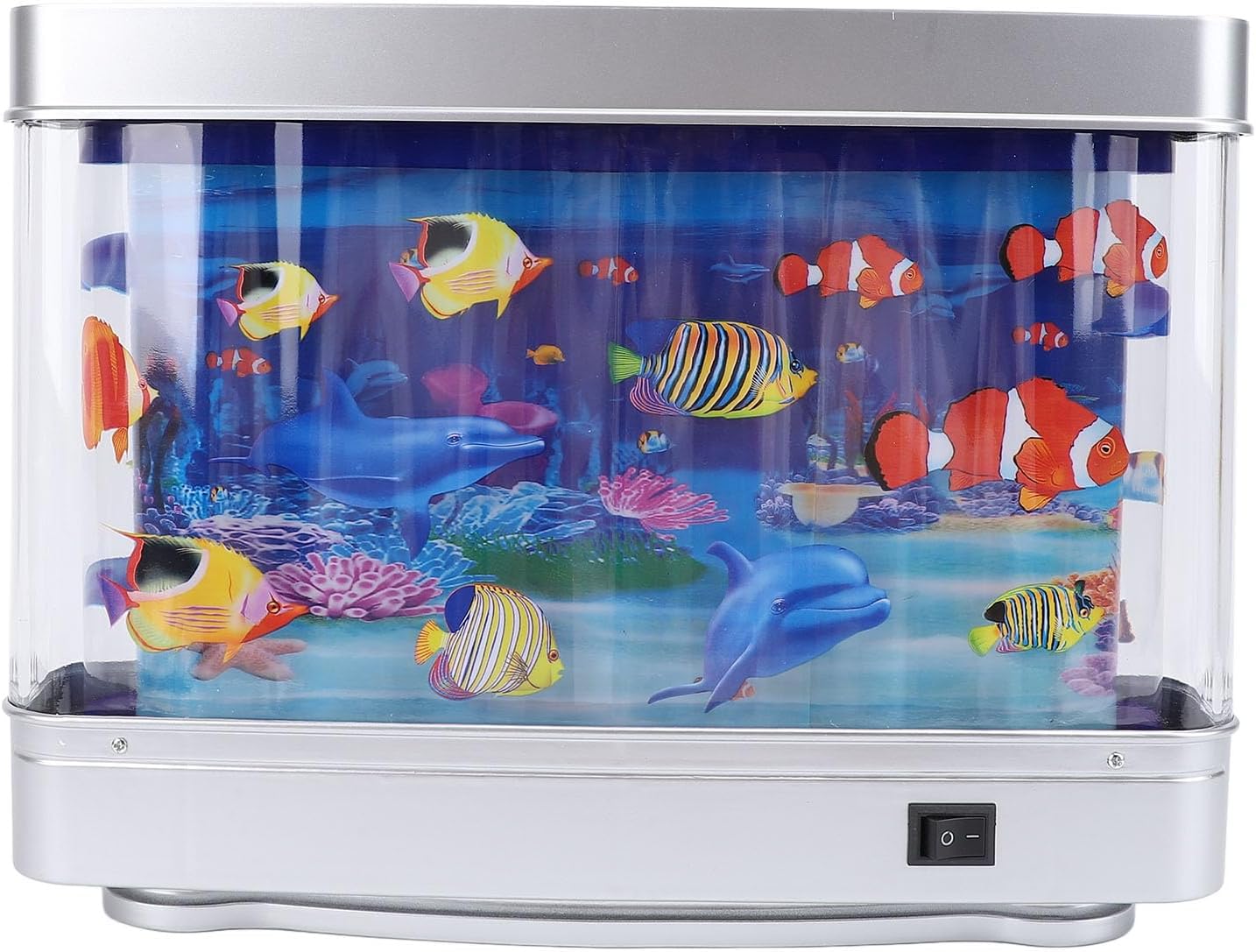 Künstliches Aquarium mit beweglichen Fischen – Mini-Nachtlicht