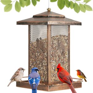 LBTING Metall-Vogelfutterspender, Laterne, vogelsicher