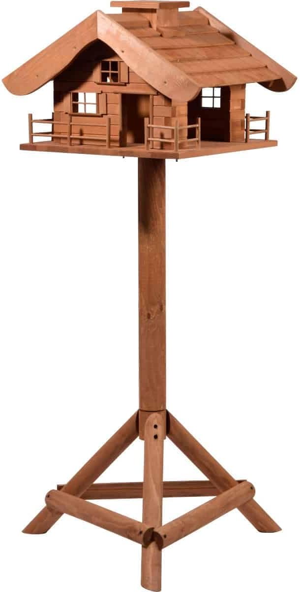 dobar® Vogelfutterhaus Almhütte XL – Massivholz-Vogelvilla