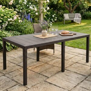 Dmora Roma ausziehbarer Gartentisch, 150/220 cm, Anthrazit