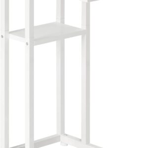 HOOBRO C-Form Beistelltisch, klappbar, Metall weiß