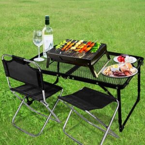 TIYASTUN Klapptisch Camping – höhenverstellbar & tragbar
