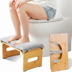Toilettenhocker aus Bambus 19,5 cm, faltbar & rutschfest